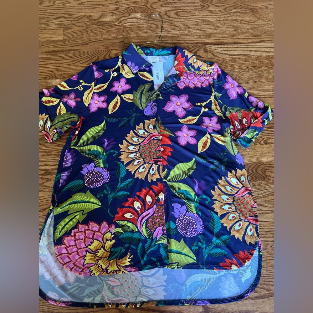 RETAIL FOR $210 CAPJULUCA A NEW STORY BY ALDO MARTINS WOMEN COLORFUL SHIRT SZ S
